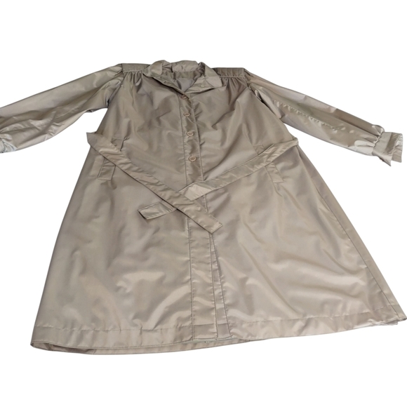 Weather Wise by Betsy B. Women's Size 9/10 Trench Coat Tan/Brown Button Belt - Picture 8 of 11